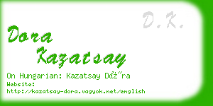 dora kazatsay business card